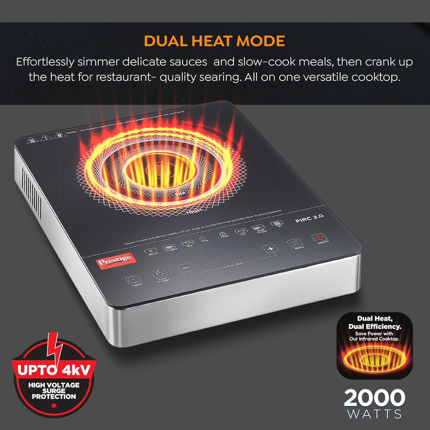 Prestige PIRC 2.0 2000 Watts Infrared Dual Heating